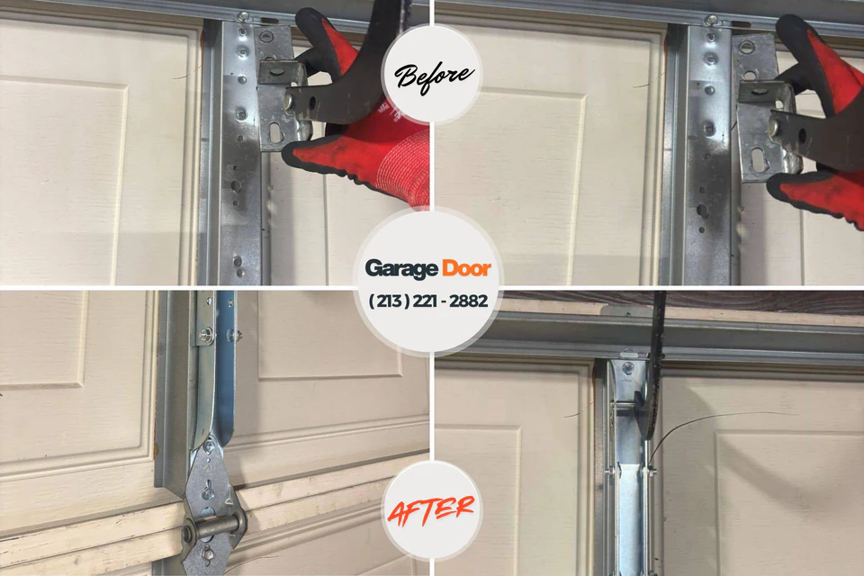 Before and after: garage door opener repair Sugar City, ID